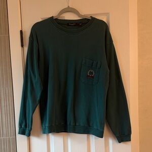 Christian Dior Vintage Green Sweatshirt with Pocket